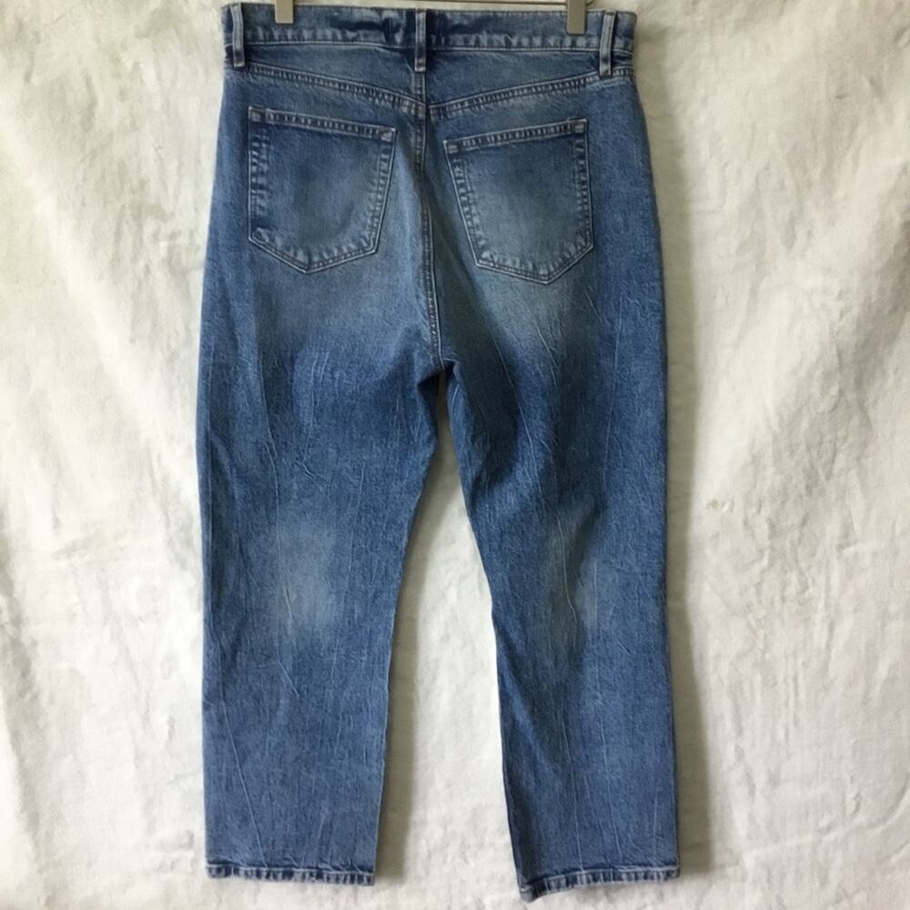 Loft Blue High Waist Straight Crop Jeans - Picture 7 of 16